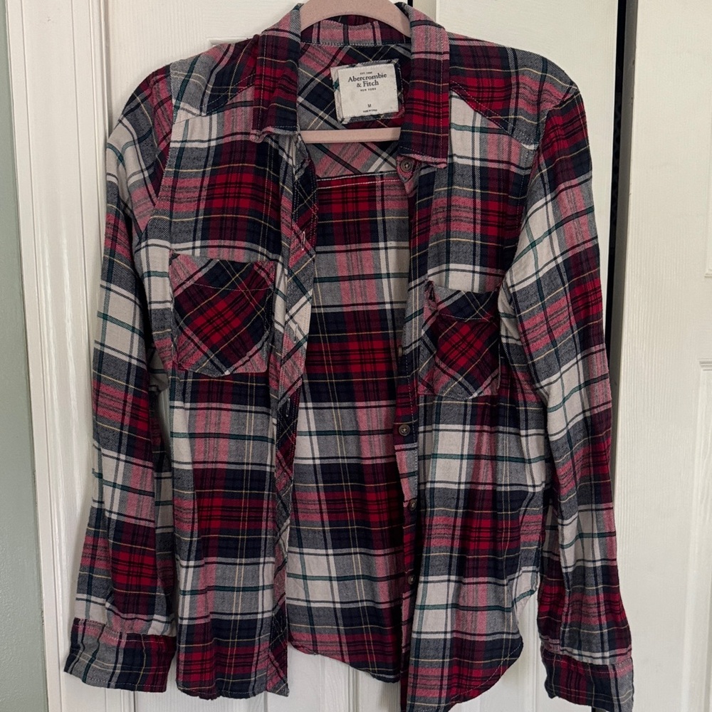 Abercrombie & Fitch Red Plaid Shirt 2015